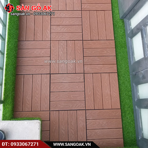 Vỉ gỗ nhựa ngoài trời Kosmos - Vân 3D VI300 Copper Brown